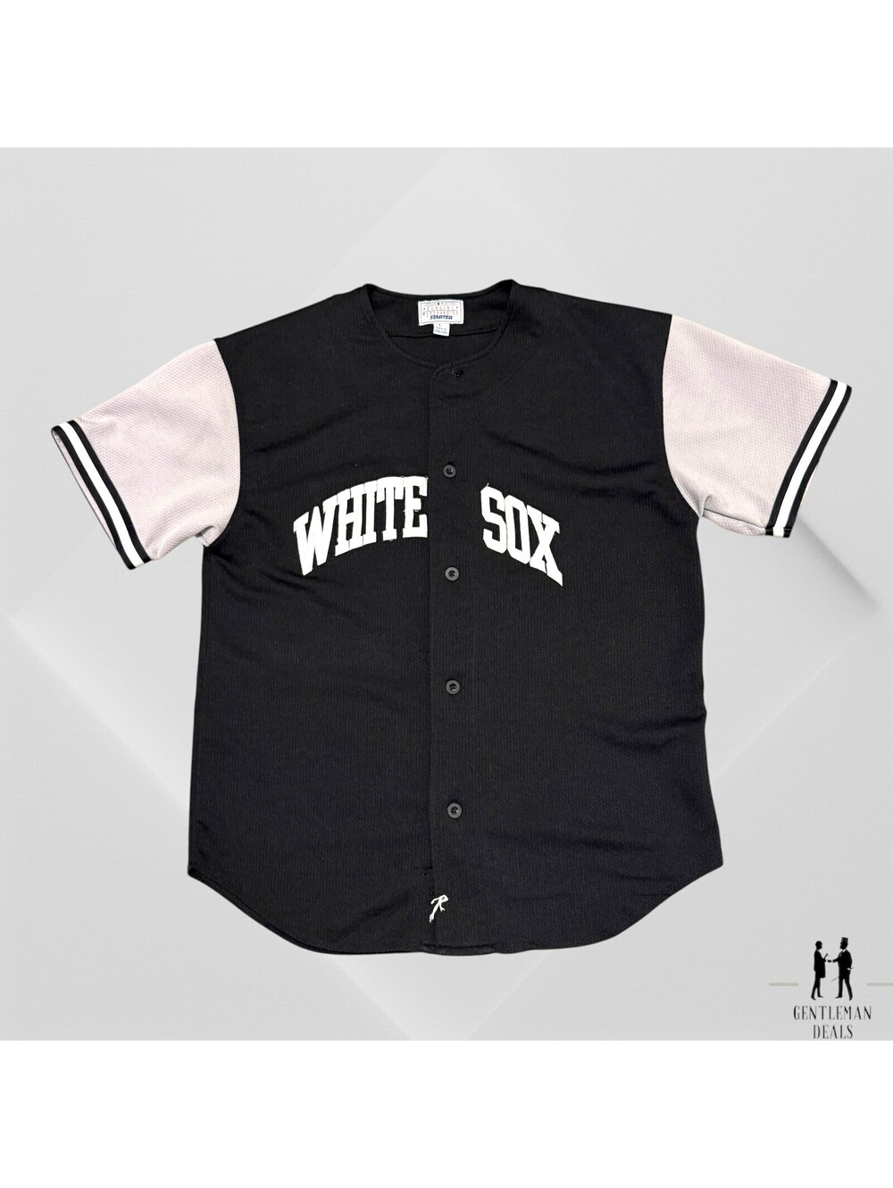 Vintage Chicago White Sox Starter Jersey Adult L Large Mens Black Gray